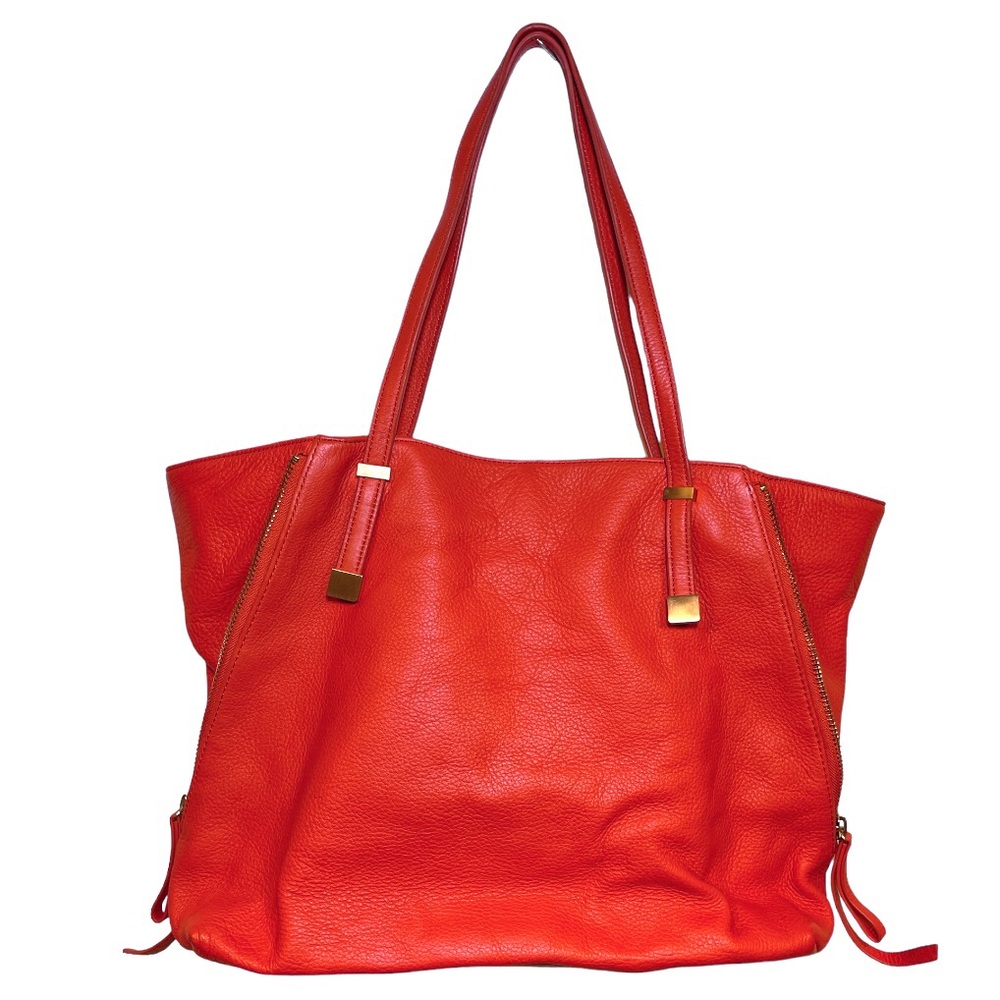 Joie Bright Red Leather Shoulder Tote - Picture 4 of 10
